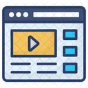 Webpage Video Online Video Video Page Icon