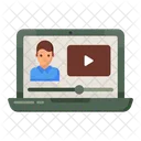 Online Lecture Video Lesson Video Lecture Icon