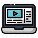 Laptop Live Streaming Online Streaming Icon