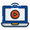 Streaming Laptop Technology Icon