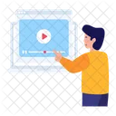 Video Lesson Video Tutorial Video Learning Icon