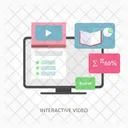 Interactive Video Education Icon