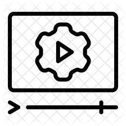 Video Tutorial Icon - Download In Line Style