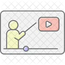 Video Tutorial Lineal Color Icon Icon