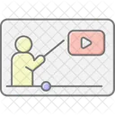 Video Tutorial Lineal Color Icon Icon