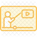 Video Tutorial Duotone Line Icon Icon