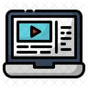 Laptop Live Streaming Online Streaming Icon