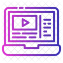 Laptop Live Streaming Online Streaming Icon