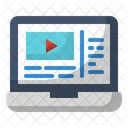Laptop Live Streaming Online Streaming Icon