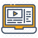 Laptop Live Streaming Online Streaming Icon
