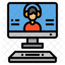 Online Chat Kopfhorer Unterricht Icon