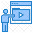 Videovorlesung Videolektion Video Tutorial Symbol