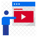 Videovorlesung Videolektion Video Tutorial Symbol