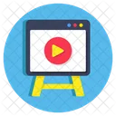 Video Web Video En Linea Transmision De Video Icono