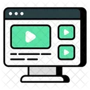 Video Web Video En Linea Transmision De Video Icono