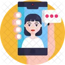 Videoanruf Streaming Video Chat Icon