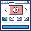 Sitemap Der Website Online Netzwerkverbindung Videobearbeitung Videografie Symbol