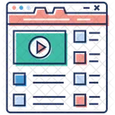 Sitemap Der Website Online Netzwerkverbindung Videobearbeitung Videografie Symbol