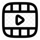 Videobild Horizontal Abspielen Symbol