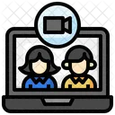 Videocall Laptop Electronics Icon
