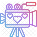 Videocamera Heart Transport Icon