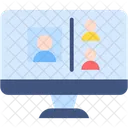 Videochamada Reuniao On Line Comunicacoes Ícone