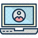 Videochamada Chamada Ao Vivo Laptop Icon