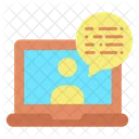 Ilaptop Videochamada Bate Papo On Line Ícone