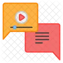 Video Chat Mensaje De Video Conversion De Video Icono