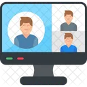 Videoconference Meet Video Icon