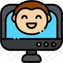 Videoconference Video Screen Icon