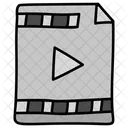 Videodatei Videoseite Videodokument Symbol