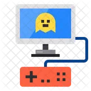 Videogame Player Entertainment Icon