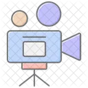Videografie Linear Farbsymbol Icon