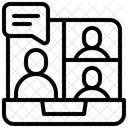 Videoanruf Videokonferenz Kommunikation Symbol