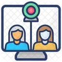 Videokonferenz Videoanruf Videochat Symbol