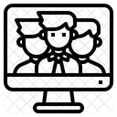 Videokonferenz Online Browser Symbol