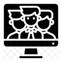 Videokonferenz Online Browser Symbol