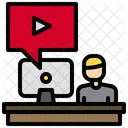 Videokonferenz Live Video Symbol