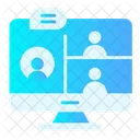 Videokonferenz Videoanruf Video Chat Symbol