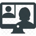 Video Llamada En Linea Icono