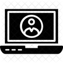 Videollamada Llamada En Vivo Computadora Portatil Icono