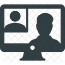 Video Llamada En Linea Icono