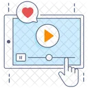 Videoplayer Live Streaming Mediaplayer Symbol