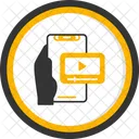 Videoplayer Hand Holding Phone Video Player Icon