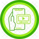 Videoplayer Hand Holding Phone Video Player Icon