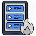 Videos En Linea Transmision De Video Reproducir Videos Icono