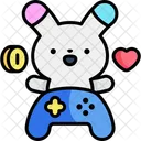 Videospiel Kawaii Hase Symbol