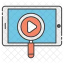 Videosuche Videoanalyse Mobile App Symbol