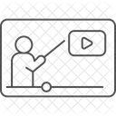 Video Tutorial Icono Thinline Icon